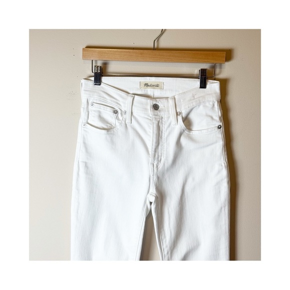 Madewell Kick Out Crop High Rise Jeans Size 25 White | Cropped Kick Flare Denim - Picture 5 of 12